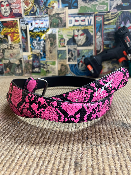 Loosey Loves You Pink Snake Belt