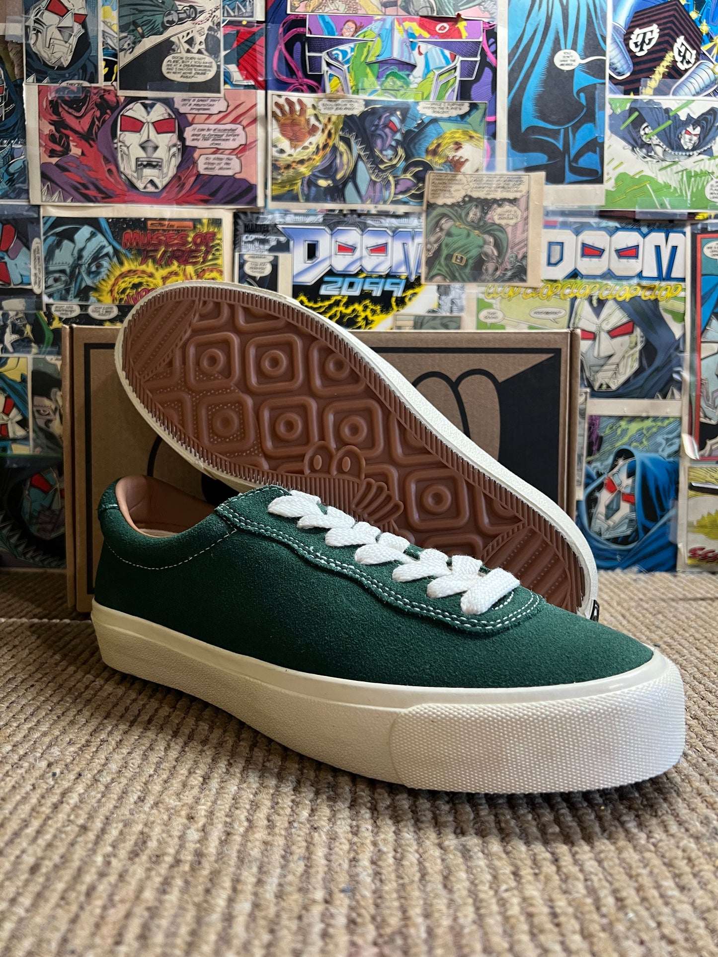 Last Resort AB Vm001 Lo Suede Elm Green/ White (8-11)