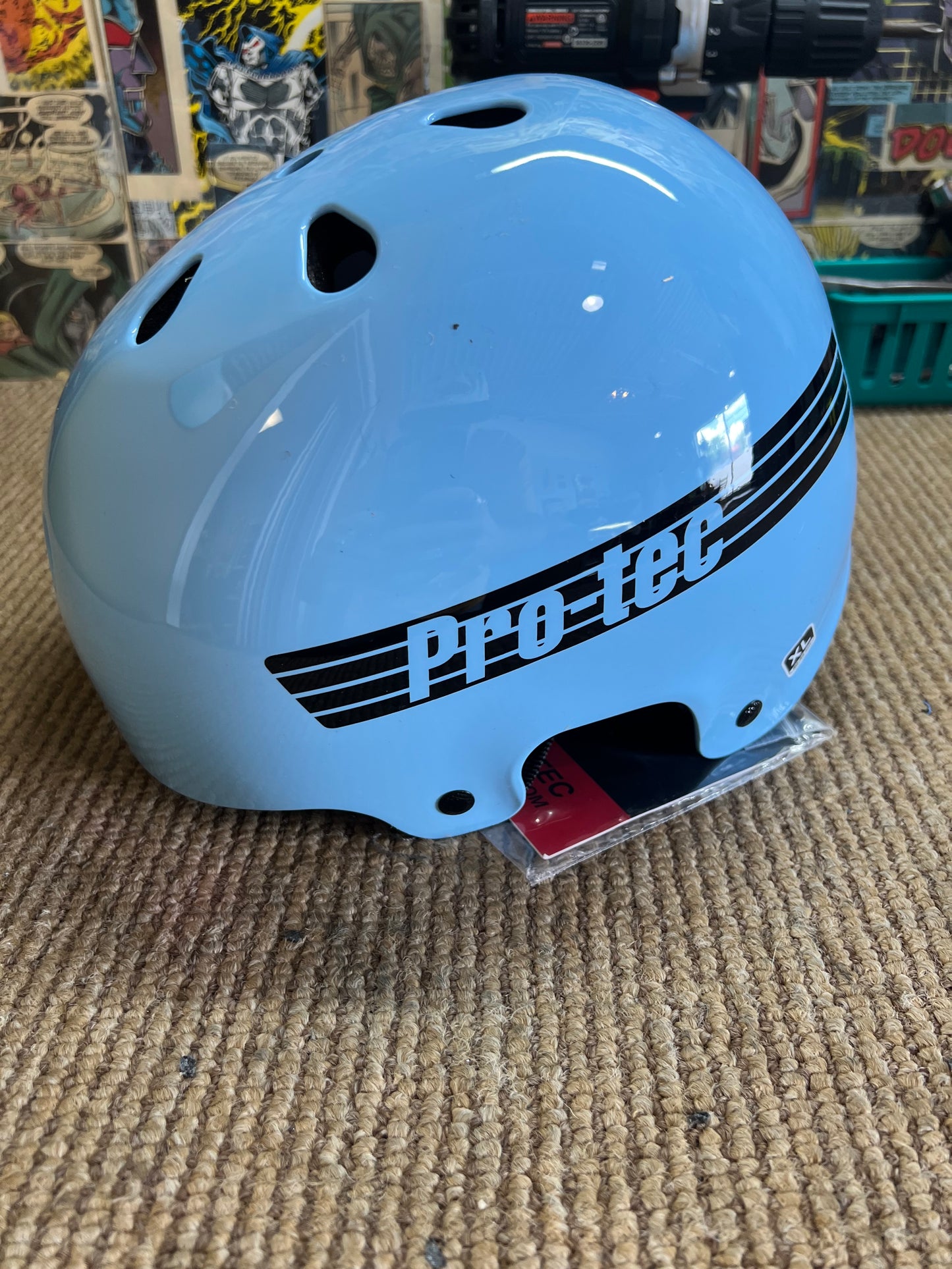 Pro Tec Old School Helmet Gloss Baby Blue XL