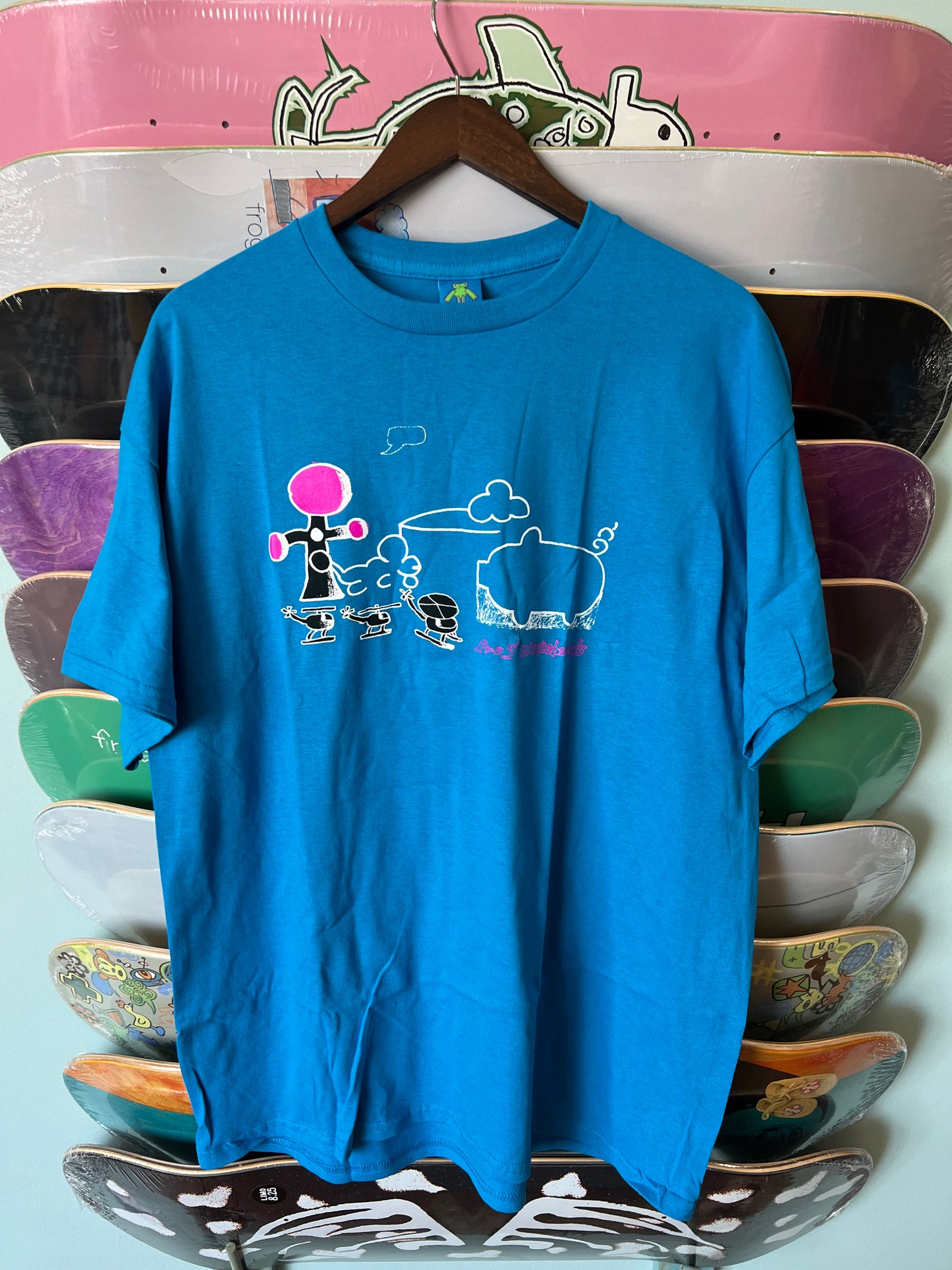 Frog Cloud Landed T Turquoise XL