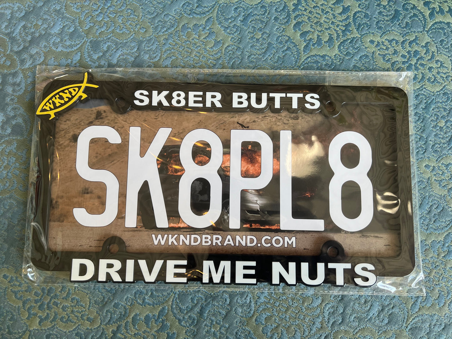 WKND Drive Me Nuts License Plate cover