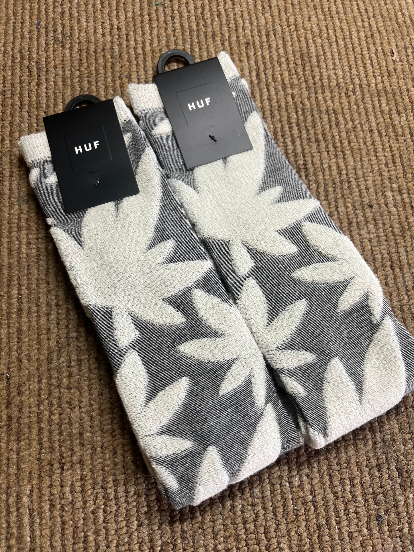 HUF Reverse Loop Abstract sock Green & Natural