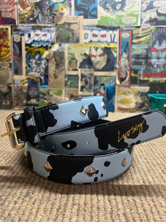 Loosey Loves You Studded Cow Belt