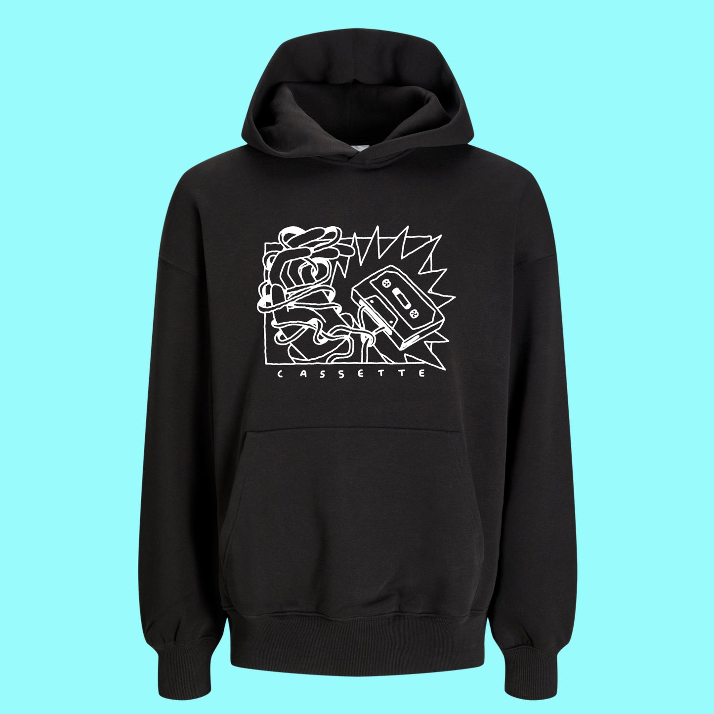 Cassette Tangled Hoodie Black/ White (S-XXL)